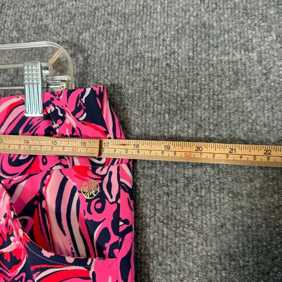 Lilly Pulitzer Luxletic Pants Womens 10 Pink Paisley Floral Stretch Leggings - Picture 4 of 9